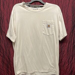 White carhartt shirt sleeve shirt